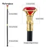 Red Diamond Type Golden Walking Cane Fashion Decorative Walking Stick Gentleman Elegant Cosplay Cane Knob Crosier 93cm