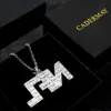 Custom Pass Diamond Test Letter VVS 2.5Inches Moissanite Pendant Necklace Sterling Sier Hip Hop Jewelry