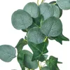 Fleurs décoratives 200 cm guirlande d'eucalyptus artificielle rotin pour couronnes bricolage décorations de mariage arc mur toile de fond vert suspendu vigne fausse