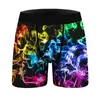 Sous-vêtements hommes loup imprimé respirant confortable boxer sous-vêtements courts shorts culottes brésiliennes adultes en