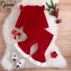 Clothing Sets Ceeniu Happy Year Costume For Baby Girl Christmas Outfits Red Velvet Romper And Pants Xmas Hat My First Clothes