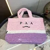 Summer Beach Wouten Bag Designer TOTE Bag work hobo moda torby na ramię duża pojemność Hollow Hollow tkaninowe torebki słomkowe