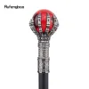 Red Glass Ball Steampunk Walking Cane Fashion Decorative Walking Stick Gentleman Luxury Crosier Knob Walking Stick 93cm