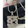 Customized S Ice Out D VVS 1.57Inches Letter Hiphop Baguette Pass Diamond Tester Moissanite Pendant Necklace