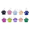 Dog Tag 1PC Cat Pet ID Tags Reflective Supply Shiny Glitter Shape Keychain With Ring 25mm