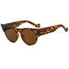 Solglasögonramar 2024 Kattögon runt kvinnliga glasögon för kvinnliga vintage glasögon UV400 geléfärgsugn