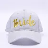 Kulkapslar guldtråd embroide trupp brud hatt snapback hip hop baseball bröllop party brev justerbara kvinnliga hattar