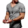 Tシャツ夏半袖ティートップポロシャツポロスメンズTシャツスリムフィットピュアコットンクルーネックvネック高品質のフィットネスエクササイズコットンショートスリーブTシャツ