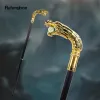 Golden Black Dragon Handle Luxury Walking Stick Party Fashion Walking Stick Decorative Cospaly Cane Knob Crosier 90cm