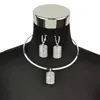 Boucles d'oreilles de collier Set Kdlun Bijoux pour les femmes Pendre en alliage creux Torques Choker Big Drop African