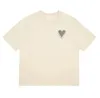 Designer de amis masculino Love Trendy T-shirt casual feminino letra de letra impressa de manga curta Casual Casual T-shirt Dress de luxo de hip-hop