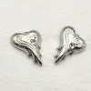 Tillbaka ny ankomst 26x20mm 100 st Rhinestone Heart Charm för handgjorda halsband örhängen DIY -delar smyckesfyndkomponenter