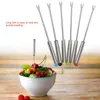 Forks Set Stainless Steel Chocolate Fork Cheese Pot Fruit Dessert Fondue Fusion Skewer Kitchen Tools