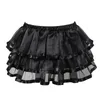 Röcke Satinbesatz Erwachsene Tüll Steampunk Kleid Lolita Frauen MiniTutu Rock Petticoat Sexy Gothic Clubwear Plus Size