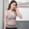 Camisoles & Tanks See-through Pads Beauty Back Thin Bra Vest Sweet Lace Stitching Casual Underwear Top Sexy Lingerie