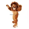 Costumes de mascotte Lion Costume Fursuit Costumes Party Jeu Animal Déguisement Tenues Vêtements Carnaval Halloween Noël Pâques Adts Drop D Dhkxe