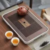 Tea Trays Set Simple Tray Household Japanese Round Bamboo Melamine 1pc