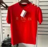 Luxury Men's Designer T-shirt svart röd tryckt skjorta kort ärmmärke varumärkesdesigner topp t-shirt