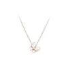 Designer necklace luxury jewelry butterfly necklaces for women Red Bule White Shell rose gold platinum pendant Wedding gift stainless steel wholesale for resaleQ1