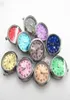 Whole 10pcslot Mix color Watch snaps buttons charms DIY snaps bracelets ginger snap jewelry Watch Face Click Snap Buttons5995671