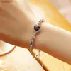 Beaded Fashion Heart of the Ocean Sea Crystal Armband Classic Blue Rhinestone Heart Charms Bangles Armband Women SMYCHITS Gifts YQ240226