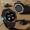 Watches 2023 New 3 in 1 Men Smart Watch med TWS Earuds Amoled Bluetooth Headset Smartwatch med högtalares tracker musiksportklockor