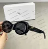 2024 New Sunglasses 레트로 고양이의 눈 선글라스를위한 여성 CE 's Arc de Triomphe Oval French High Street DSA