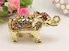 Bottles Style Thailand Elephant Trinket Box Metal Jewelry Home Decorative