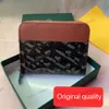 10A Brands Wallet Leather Dog Tooth Card Bag New Single Zipper Wallet Men And Women Fashion Bag Designer Bag Woven Venetas Leather Bags Mini Design Colors240227