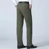Pantaloni da uomo casual sottili estivi da uomo Autunno spesso 100% cotone Pantaloni classici elasticizzati da lavoro di moda maschile Abiti di marca 240220