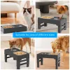 Feeding 2in1 Elevated Dog Bowls 4 Height Adjustable Raised Dog Bowls with No Spill Dog Water Bowl Dog Food Bowl NonSlip Dog Bowl