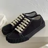 Classic Couples Flat Split Toe Shoes Runway Designer Thick Sole Lace Up Outside Walking Flat Causal Canvas Shoes Unisex Size For Women And Men