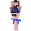 Декоративные цветы, мини-букет с чучелом медведя, подарок на выпускной, цветочные подарки для выпускников, плюшевый банкет