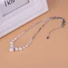 VENTFILLE 925 Sterling Silver Pearl Zircon Shiny Necklace For Women Grace Retro Banquet Temperament Jewelry Birthday Gifts 240220