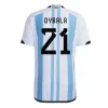 2024 2025 Jersey Fans Player Version MESSIS ALLISTER 24 25Argentina DYBALA DI MARIA MARTINEZ DE PAUL MARADONA Men and Women Football Shirt Children