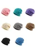 BERETS GOLEXURY 2024 VINTER HARAJUKU BEANIES KNITT HAT Kvinnor Fashion Warm Cable Gorro Men Hip Hop Skullcap Short Unisex Basic Cap