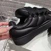 Designer Casual Chaussures Nylon Curb XL Baskets Femmes Hommes Chaussures à bout en cuir Amande Bleu surdimensionné version matelassée Design Luxe Classique Couple Chaussures de pain