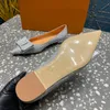 Blossom Ballerina piatta Scarpe firmate Mocassino Scarpe da donna Fiocco oversize Ballerine da donna Scarpe Glitter Tessile Slip On Scarpe comode e pigre Scarpe eleganti in pelle Baotou