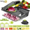 Vegetabilisk skärare 6 Dicing Blades Mandoline Slicer Fruit Peeler Potato Cheese CHATER CHACKER Kök Tillbehör Vegetabiliska skivor 2284B