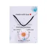 Pendentif Colliers Vente Transparent Fleur Séchée Verre Pendentif Collier En Cuir Pour Les Femmes Fait Avec Amour Rose Bleu Long Cadeau Dhgarden Dhlrg