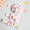 ヘアアクセサリー3pcs/lot bady girls headband lace生まれたターバンヘッドウェアのためのbow bow crown弾性バンド