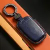 Luxury Smart Key Cover Fob Leather Case Car Keyring Shell for Hyundai Genesis Coupe Sonata Ix35 for Kia Forte Sportage K2 K5