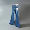 سراويل جينز سراويل الخريف والشتاء سراويل الساق المضيئة عالية الخصر جينز نحيف