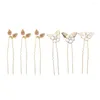 Hair Clips 3 Pieces Women Decorative Pin - Sticks For Bridal Girls Diy Accessory 2 Styles