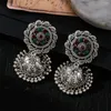 Dangle Earrings Ethnic Retro Gold Color Flower Hanging For Women Wedding Party Jewelry Vintage CZ Beads Lantern Tassel