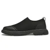 Printemps nouvelles chaussures décontractées hommes noir marron gris chaussures d'affaires chaussures en cuir à la mode couture en tissu chaussures polyvalentes respirantes GAI