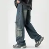 Mens Jeans Baggy Cargo Denim Pants For Men Clothing Y2K 2000S Fashion Male Trousers Vintage Hip Hop Streetwear