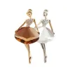 Accessories bling gem brooch ballet girl fashion elegant Popular Crystal Rhinestone Pin Body Jewelry gift for girl 2024226