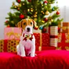 ドッグアパレルクリスマススタイルのペットボウドギーカラーベルブティック付きボウノット小さな猫用品用の調整可能な襟