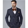 Ternos masculinos moden xadrez masculino 2 peças xale lapela cavalheiro fino ajuste smoking masculino blazer casamento baile de formatura uso diário calças jaqueta